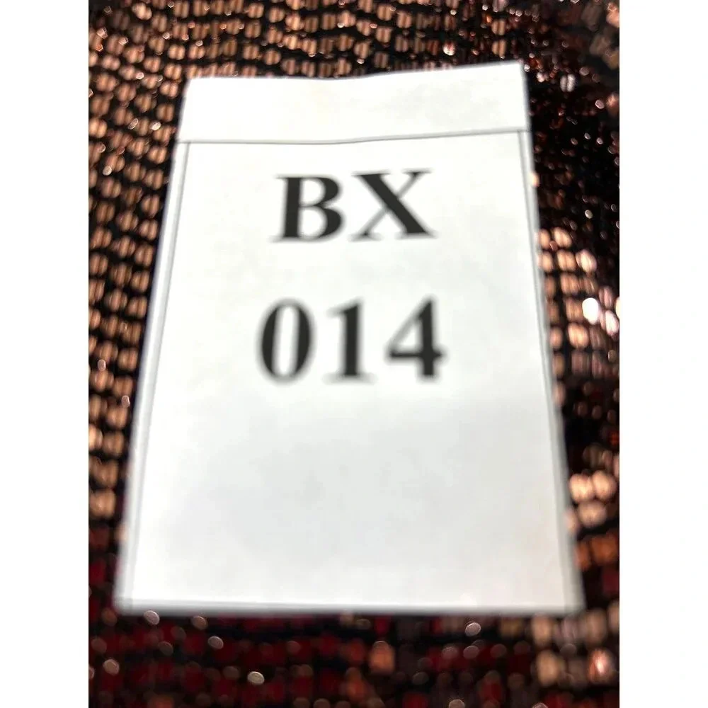 JM Studio Womens Dress Wrap Style Rose Bronze Sparkle Size 12 NWT - Picture 7 of 7